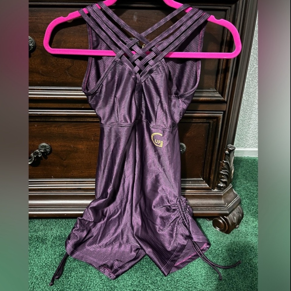 GarotaFitness Urban Brazilian Strappy Cutout Bodysuit NWT